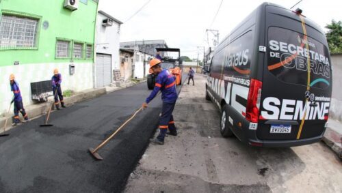 Prefeitura entrega mais uma rua recapeada no conjunto Campos Elíseos por meio do programa ‘Asfalta Manaus’