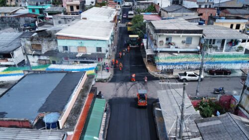 Asfalta Manaus’ retorna ao Alvorada e recupera 86 vias no bairro