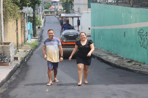 ‘Asfalta Manaus’ da prefeitura avança no bairro Japiim e recapeia mais duas ruas