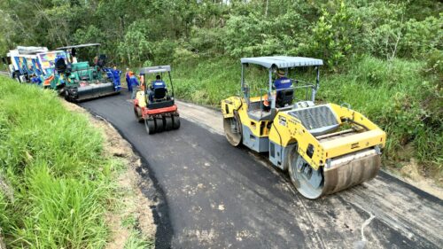 Pavimentação do ramal do Igarapé do Leão, na rodovia AM-010