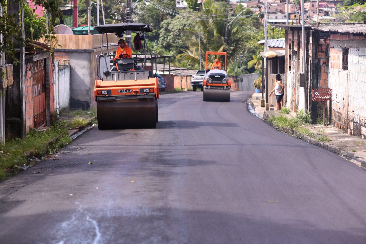 Mais de 700 ruas são recuperadas em 45 dias de ‘Asfalta Manaus’