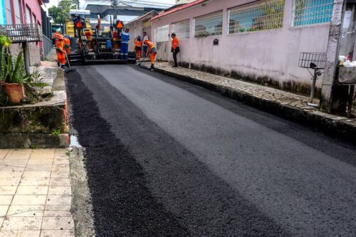 Frentes de obras e recapeamento chega às ruas do bairro Japiim