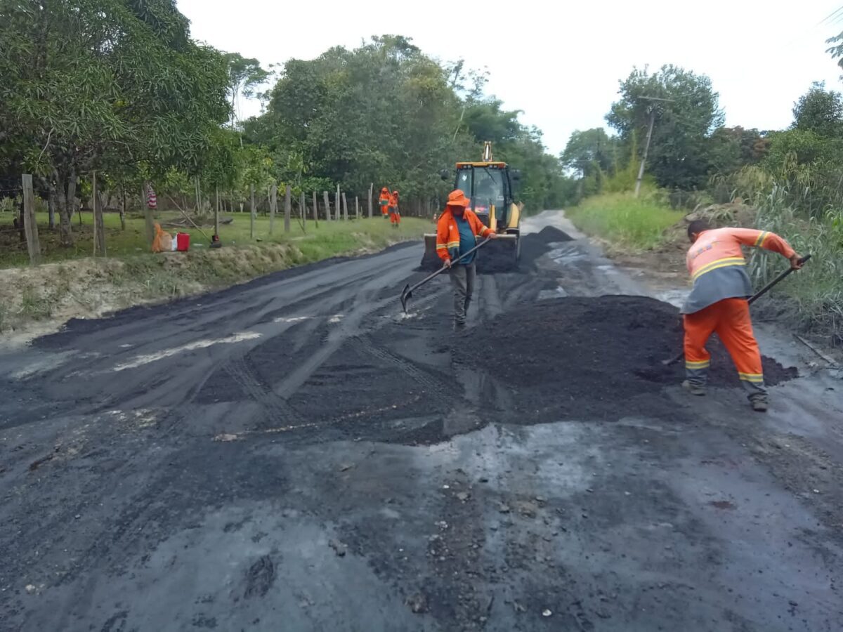 Prefeitura retoma segunda etapa de pavimentação no ramal do Brasileirinho