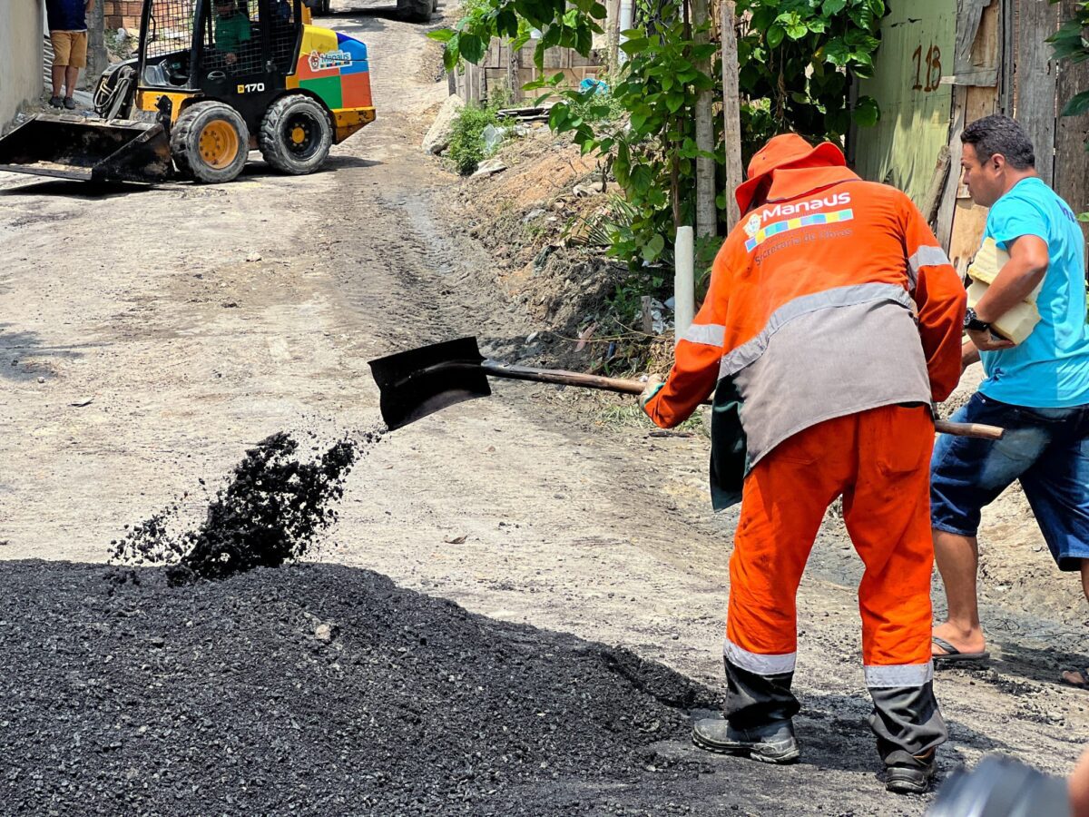 Prefeitura de Manaus leva recapeamento à comunidade Nossa Senhora de Fátima 1