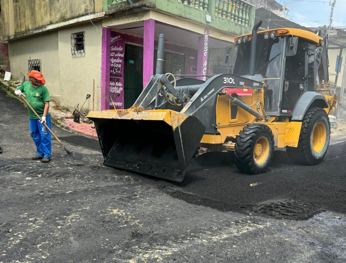 Prefeitura avança com obras de recapeamento no bairro Compensa