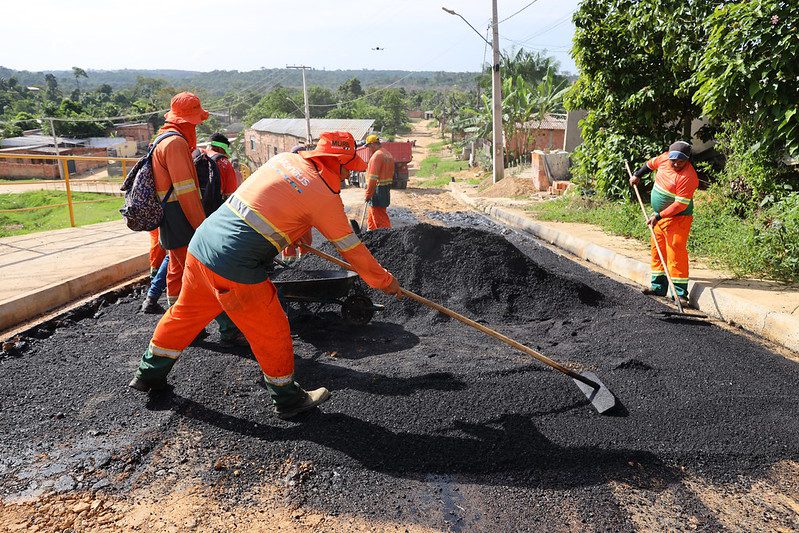 Pavimentação de ruas da comunidade Parque das Tribos